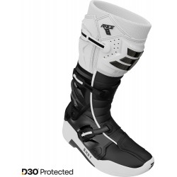 Botas RACE 8 Brancas / Pretas / Cromadas SHOT