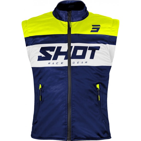 Casaco S / Mangas BODYWARMER LITE 3.0 Azul Marinho / Amarelo Neo SHOT