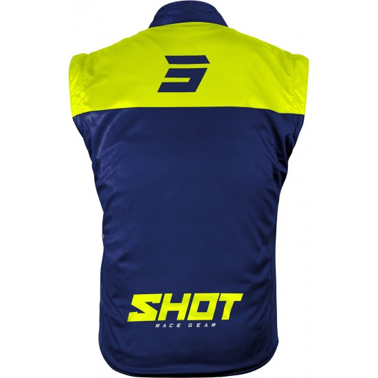 Casaco S / Mangas BODYWARMER LITE 3.0 Azul Marinho / Amarelo Neo SHOT
