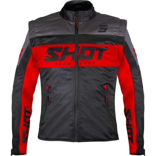 Casaco SOFTSHELL LITE 3.0 Preto/Vermelho Shot