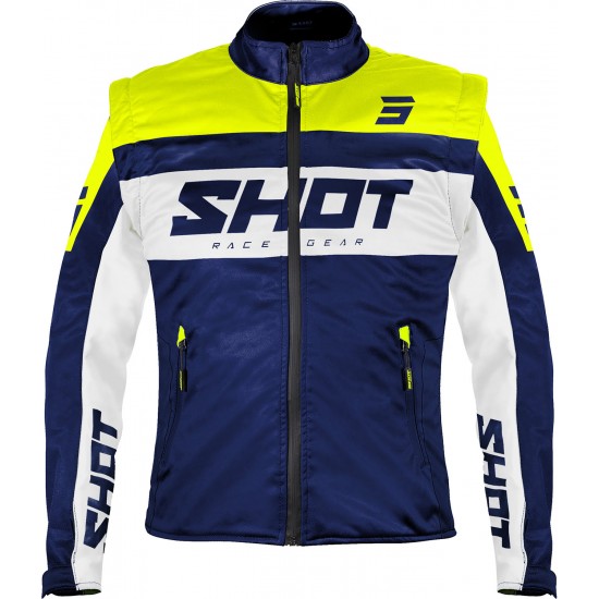 Casaco SOFTSHELL LITE 3.0 Azul Marinho / Amarelo Neon SHOT