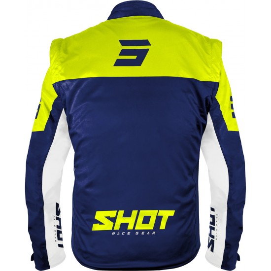 Casaco SOFTSHELL LITE 3.0 Azul Marinho / Amarelo Neon SHOT