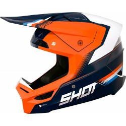 Capacete RACE TRACER Laranja Neon Brilho SHOT