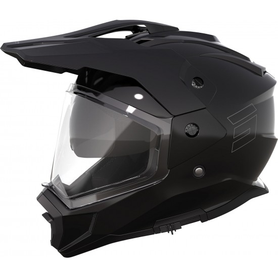 Capacete c/ Viseira TREK SOLID Preto Brilhante Shot