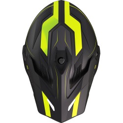 Capacete c / Viseira TREK RALLY Preto / Amarelo Neon Mate SHOT