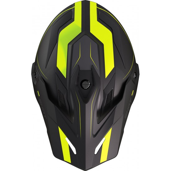 Capacete c / Viseira TREK RALLY Preto / Amarelo Neon Mate SHOT
