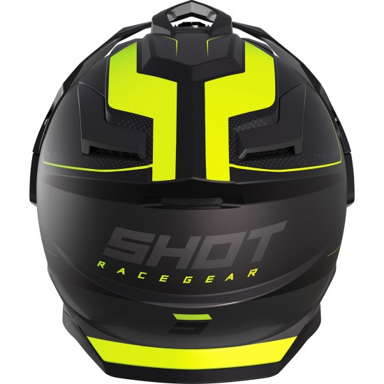 Capacete c / Viseira TREK RALLY Preto / Amarelo Neon Mate SHOT