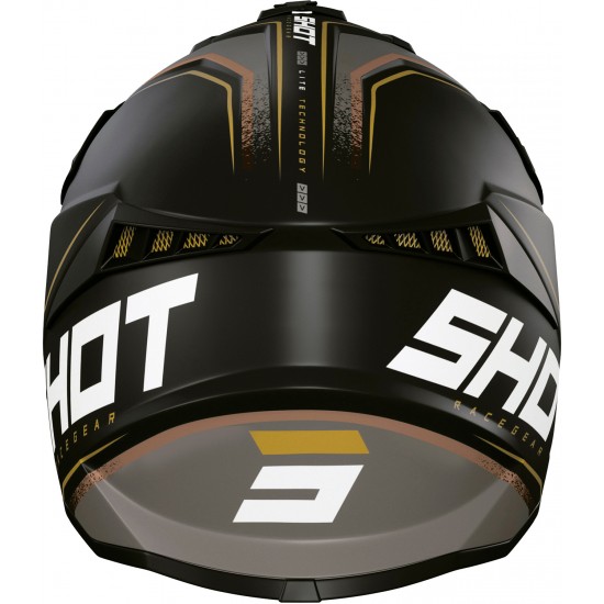 Capacete LITE PRISM Preto / Dourado Mate SHOT