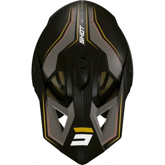 Capacete LITE PRISM Preto / Dourado Mate SHOT