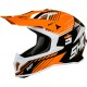 Capacete LITE FURY Preto / Laranja Neon Brilho SHOT