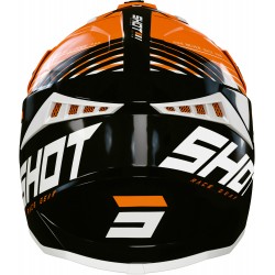 Capacete LITE FURY Preto / Laranja Neon Brilho SHOT