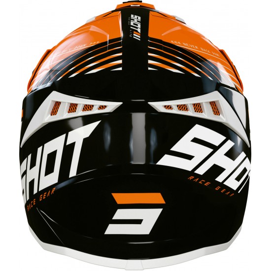 Capacete LITE FURY Preto / Laranja Neon Brilho SHOT