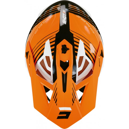 Capacete LITE FURY Preto / Laranja Neon Brilho SHOT