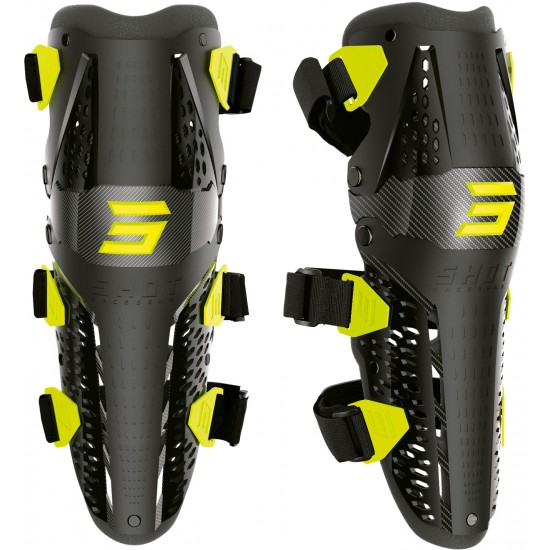 Joelheiras Adulto AIRFLOW Pretas/Amarelas Neon Shot