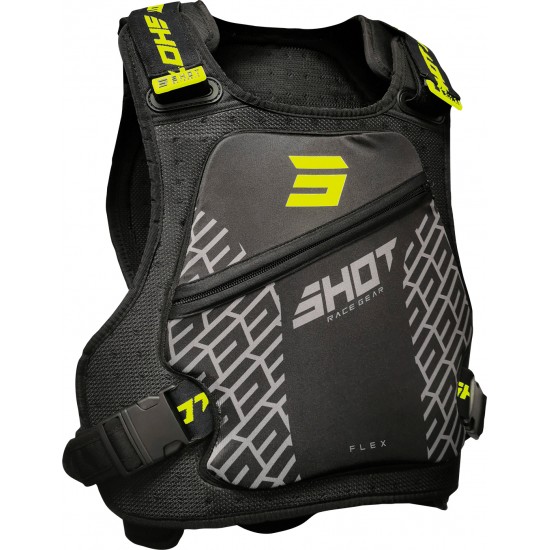 Colete Adulto FLEX Preto / Amarelo Neon Shot