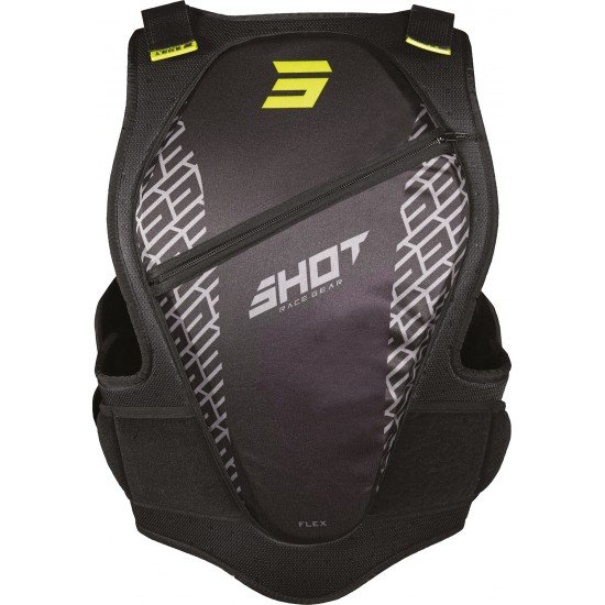 Colete Adulto FLEX Preto / Amarelo Neon Shot