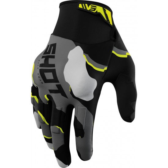 Luvas DRIFT CAMO Camo / Amarelas neon SHOT