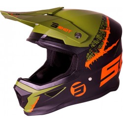 Capacete FURIOUS STORM Preto / Caqui / Laranja mate SHOT