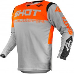 Camisola CONTACT TRUST Cinza claro / Laranja neon SHOT