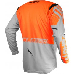 Camisola CONTACT TRUST Cinza claro / Laranja neon SHOT