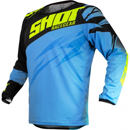 Camisola Criança Shot Devo Ventury Azul Amarelo Neon Camisola Criança Shot Devo Ventury Azul Amarelo Neon