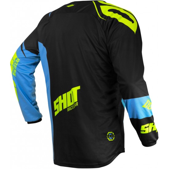 Camisola Criança Shot Devo Ventury Azul Amarelo Neon Camisola Criança Shot Devo Ventury Azul Amarelo Neon