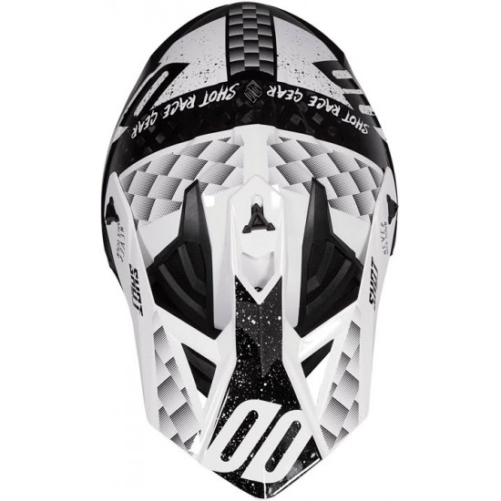 Capacete LITE CARBON RUSH Carbono / Preto brilho SHOT