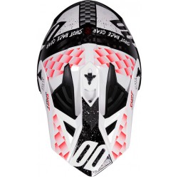 Capacete LITE CARBON RUSH Carbono / Preto / Vermelho brilho SHOT