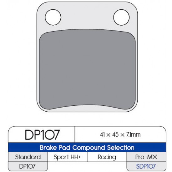 Pastilha de travão Sinterizada (SDP PRO-MX) DP BRAKES SUZUKI