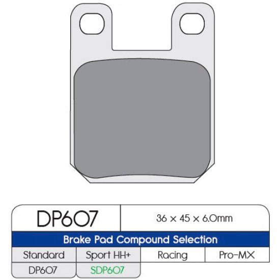 Pastilha de travão Sinterizada (SDP PRO-MX) DP BRAKES BETA