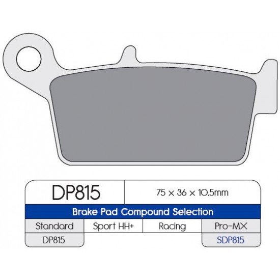 Pastilha de travão Sinterizada (SDP PRO-MX) DP BRAKES Kawasaki