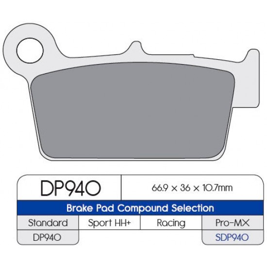 Pastilha de travão Sinterizada (SDP PRO-MX) DP BRAKES GasGas Pastilha de travão Sinterizada (SDP PRO-MX) DP BRAKES GasGas