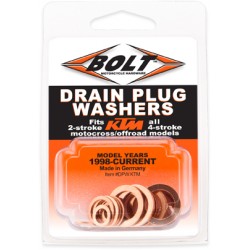 Anilhas de Bujon de Óleo Aluminio / Cobre KTM (16 / un) BOLT MOTORCYCLE HARDWARE