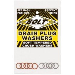 Anilhas de Bujon de Óleo Aluminio / Cobre (10 / un) BOLT MOTORCYCLE HARDWARE