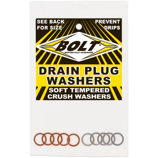 Anilhas de Bujon de Óleo Aluminio / Cobre (10 / un) BOLT MOTORCYCLE HARDWARE