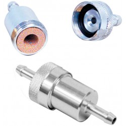 Filtro De Gasolina Metal Cromado 8mm