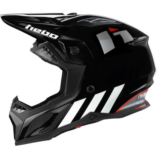Capacete HMX-FO1 REPLICA POL TARRES Preto/Branco Hebo