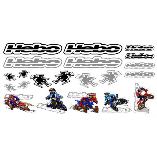 Folha Kit Autocolantes Hebo Racing 510x245mm