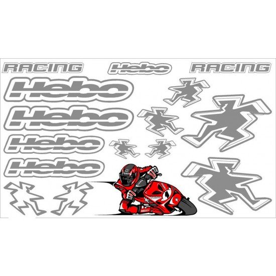 Folha Kit Autocolantes Racing Hebo Merchadising 08