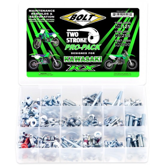 Kit de Parafusos PRO PACK | KAWASAKI KX BOLT MOTORCYCLE HARDWARE Kawasaki