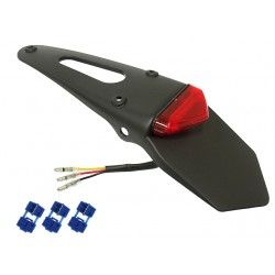 Porta-matricula Preto C/ Vidro Vermelho