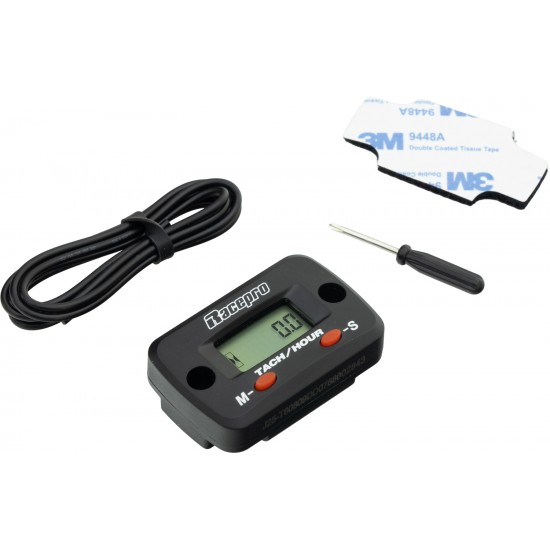 Contador de horas / RPM Preto (Bateria CR2032 Subs.) RACEPRO