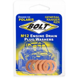 Anilhas de Bujon de Óleo Polaris M12x20 (5 / un) BOLT MOTORCYCLE HARDWARE