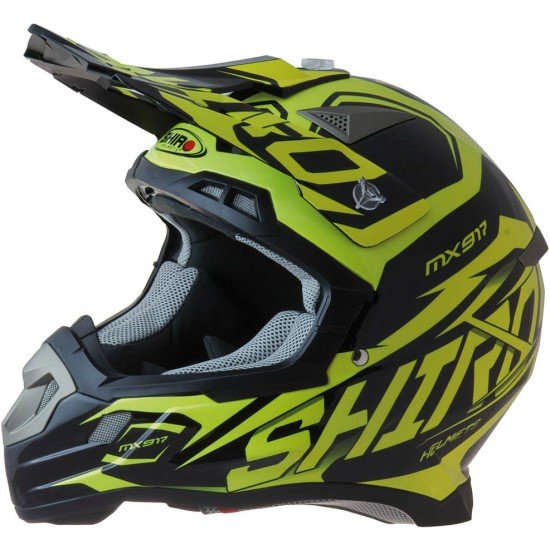 Capacete SHIRO MX-917 THUNDER Amarelo neon SHIRO HELMETS