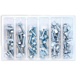 Parafuso Sextavado c / Flange M6 (chave-10mm 80 / un 12-25mm) BOLT MOTORCYCLE HARDWARE