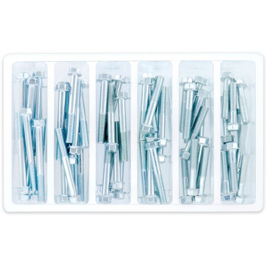 Parafuso Sextavado c / Flange M6 (chave-8mm 60 / un 30-45mm) BOLT MOTORCYCLE HARDWARE