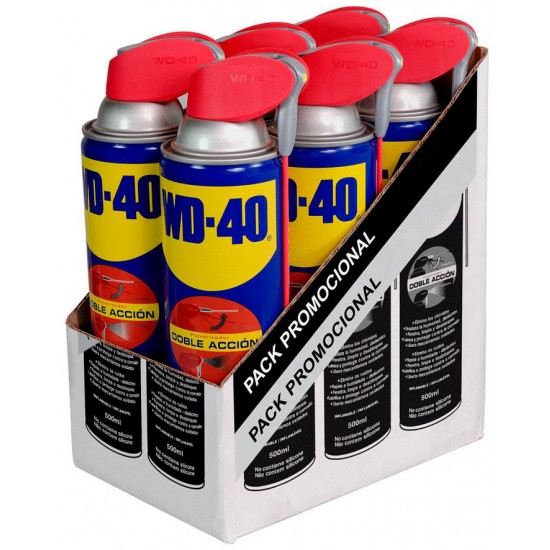 Wd-40 Caixa 6 Sprays de Dupla Ação 500ml