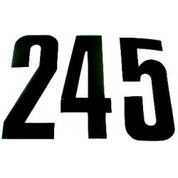 Numero Dorsal STANDARD 20cm Preto (25Un) ZAP TECHNIX
