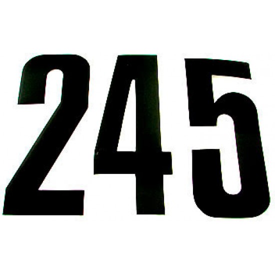 Numero Dorsal STANDARD 20cm Preto (25Un) ZAP TECHNIX