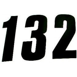 Numero Dorsal RACING 17cm Preto (25Un) ZAP TECHNIX